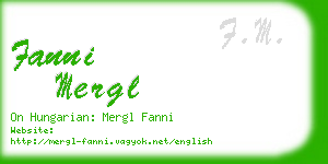 fanni mergl business card